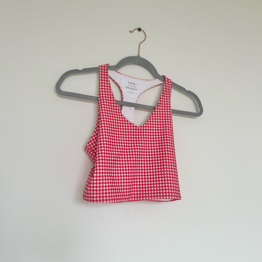 Abercrombie & Fitch YPB sculptLUX Racerback V-Neck Tank & Lined Clean Mini Skirt - Picture 2 of 10